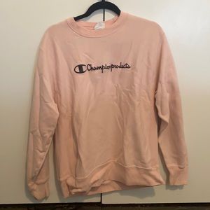 Baby pink urban outfitters champion crew neck